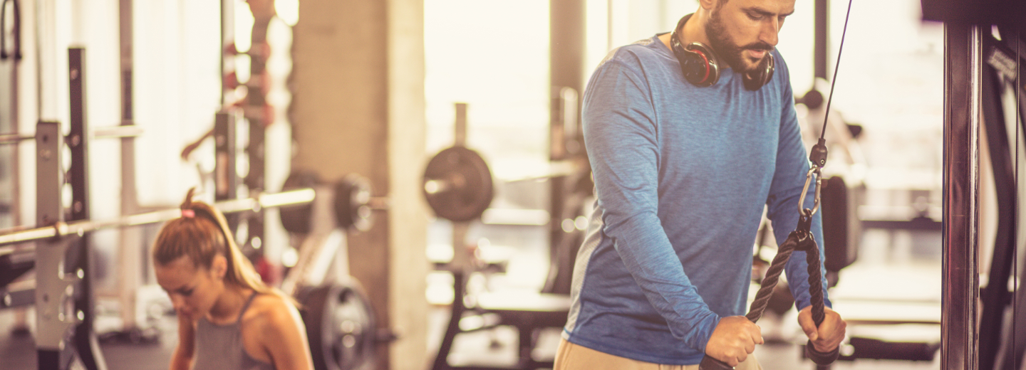 a man working out in the gym